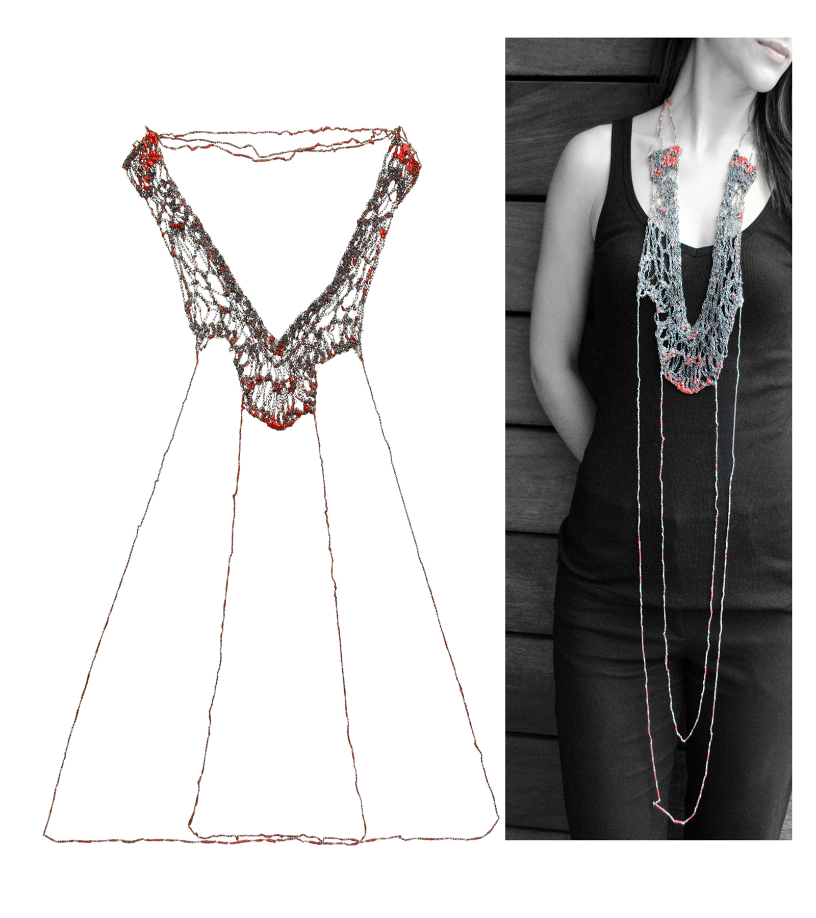 Adapted Patterns Installation Necklace 01, 2011